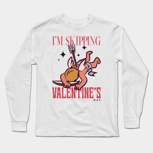 Skipping Valentine's Day Dead Cupid Long Sleeve T-Shirt